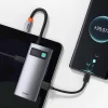 Baseus Metal Gleam 4in1 HUB USB Type-C - USB Type-C PD 100W / HDMI 4K 30Hz / 1x USB 3.2 Gen 1 / 1x USB 2.0 szürke (CAHUB-CY0G) thumbnail