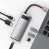 Baseus Metal Gleam 6in1 HUB USB Type-C - USB Type-C PD 100W / HDMI 4K 30Hz / 3x USB 3.2 Gen 1/ RJ45 1Gbps szürke (CAHUB-CW0G) thumbnail