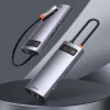 Baseus Metal Gleam 6in1 HUB USB Type-C - USB Type-C PD 100W / HDMI 4K 30Hz / 3x USB 3.2 Gen 1/ RJ45 1Gbps szürke (CAHUB-CW0G) thumbnail