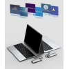 Baseus Metal Gleam 8in1 HUB USB Type-C - USB Type-C PD 100W / HDMI 4K 30Hz / 3x USB 3.2 Gen 1/ RJ45 1Gbps/ SD és MicroSD kártyaolvasóval szürke (CAHUB-CV0G) thumbnail
