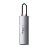 Baseus Metal Gleam 8in1 HUB USB Type-C - USB Type-C PD 100W / HDMI 4K 30Hz / 3x USB 3.2 Gen 1/ RJ45 1Gbps/ SD és MicroSD kártyaolvasóval szürke (CAHUB-CV0G) thumbnail