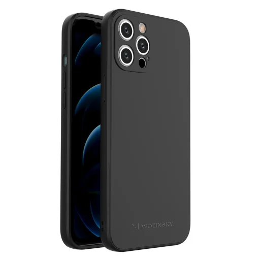 iPhone 12 Pro Max Wozinsky Color Case szilikon tok fekete - 1