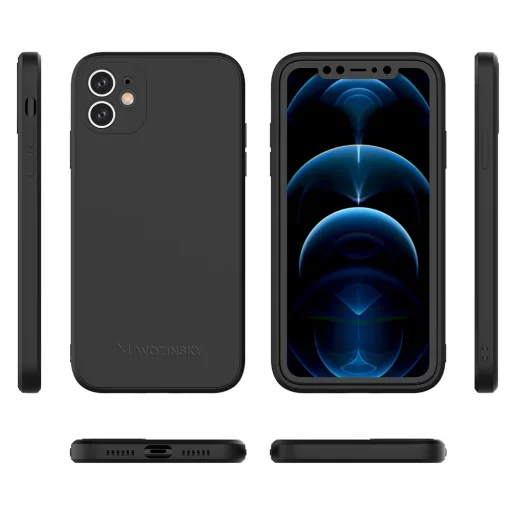 Wozinsky Color Case szilikon tok iPhone 11 fekete - 3