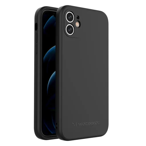 Wozinsky Color Case szilikon tok iPhone 11 fekete - 1