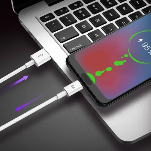 KAKU USB - USB Type-C töltő kábel 5A 1.2m fehér (KSC-110) - 7