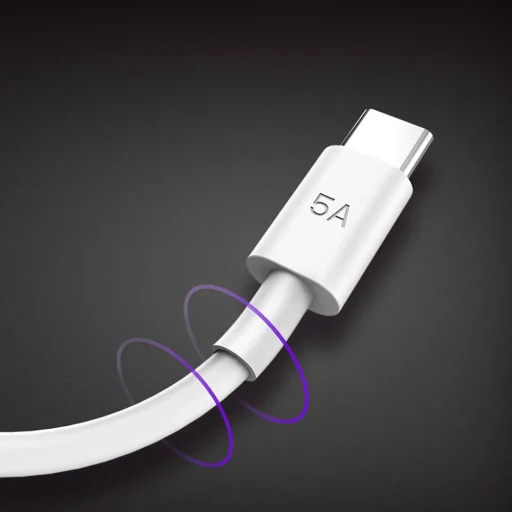 KAKU USB - USB Type-C töltő kábel 5A 1.2m fehér (KSC-110) - 9