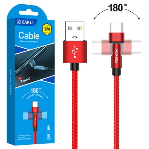KAKU Angle 180° dönthető kábel USB - USB Type-C 3A 1m piors (KSC-465) - 1