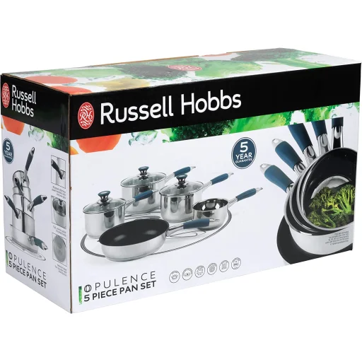 Russell Hobbs RH01179EU Opulence 5-dielna súprava hrncov a panvíc v modrej farbe - 10