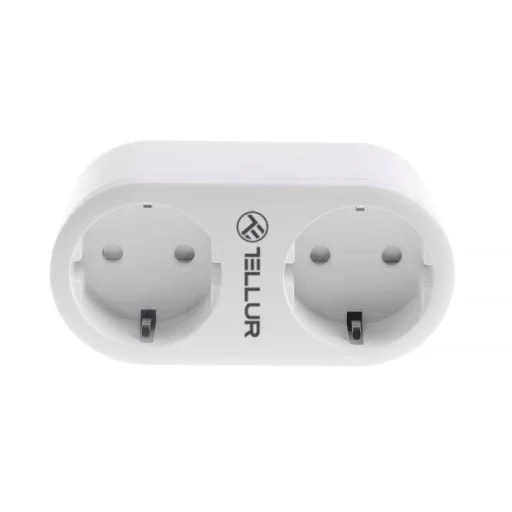 Tellur WiFi AC dvojitá inteligentná zásuvka s meraním spotreby energie, 16A, 3680W - 2