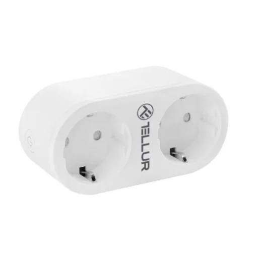 Tellur WiFi AC dvojitá inteligentná zásuvka s meraním spotreby energie, 16A, 3680W - 1