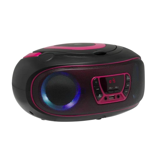 Denver TCL-212BT ružové Bluetooth CD boombox rádio - 5