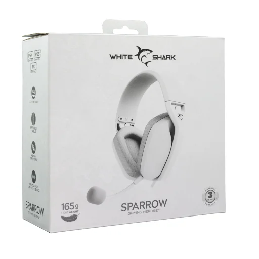 White Shark SPARROW WHITE GH-2443 stereo herný headset biely - 8