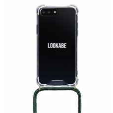 Lookabe Necklace iPhone 7/8+ zlato-zelené puzdro so šnúrkou na krk loo012