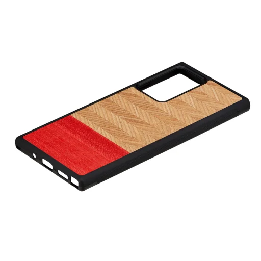 MAN&WOOD Galaxy Note 20 Ultra puzdro vzor rybia kosť azalka čierne - 2