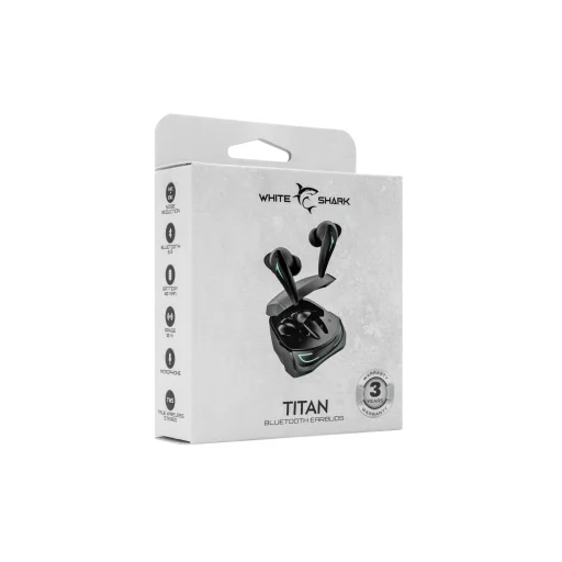 White Shark TITAN GEB-TWS96 čierne Bluetooth slúchadlá - 4