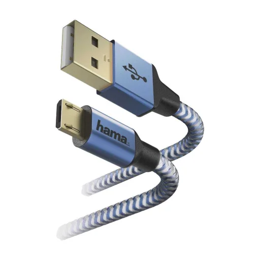 Hama 00178289 USB-A - Micro-USB B kábel 1,5 m modrý - 2