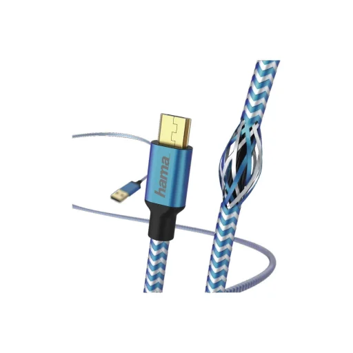 Hama 00178289 USB-A - Micro-USB B kábel 1,5 m modrý - 3