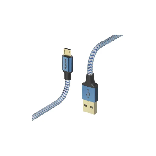 Hama 00178289 USB-A - Micro-USB B kábel 1,5 m modrý - 1