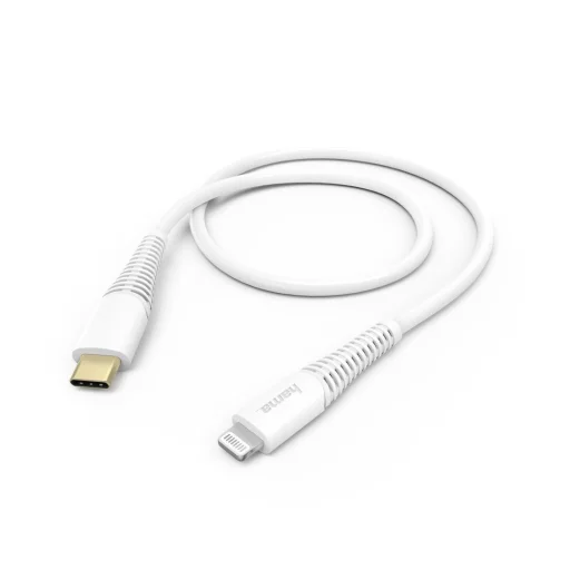 Hama 00183309 rýchlonabíjací/dátový kábel, USB-C – Lightning 1,5 m, biely - 1