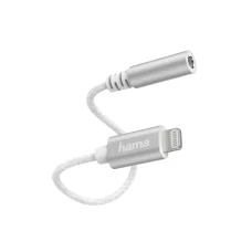 Hama 00187210 Lightning – 3,5 mm audio adaptér, biely