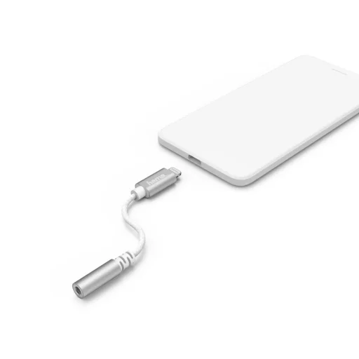 Hama 00187210 Lightning – 3,5 mm audio adaptér, biely - 2