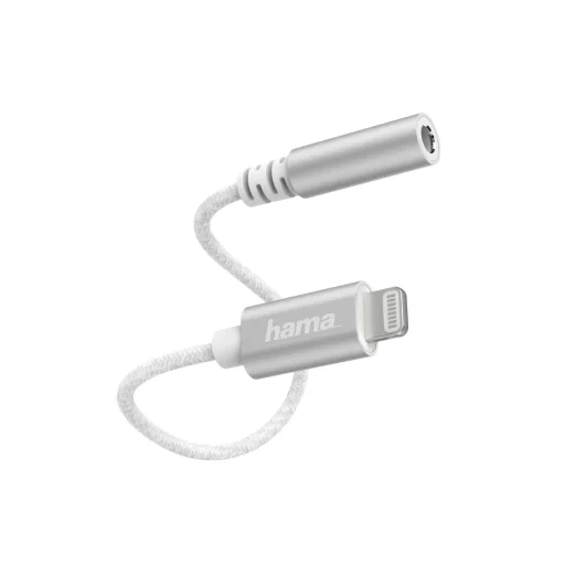 Hama 00187210 Lightning – 3,5 mm audio adaptér, biely - 1