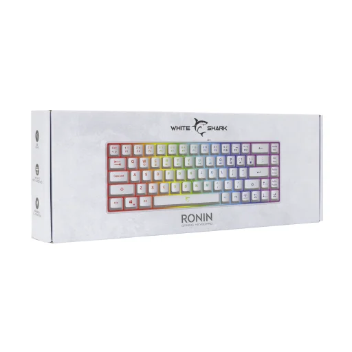 White Shark RONIN GK-2201 White-US kompaktná klávesnica - 5