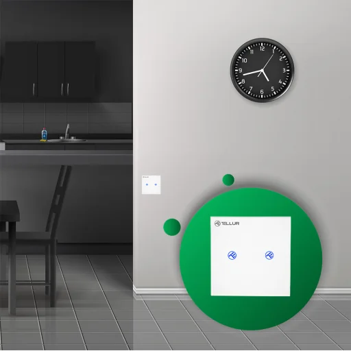 Tellur Smart WiFi spínač, SS2N 2-portový 1800W 10A - 4