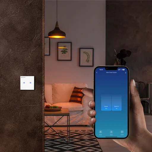 Tellur Smart WiFi spínač, SS2N 2-portový 1800W 10A - 6