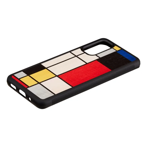 MAN&WOOD puzdro s dreveným vzorom pre Samsung Galaxy S20, Mondrian Wood Black - 2