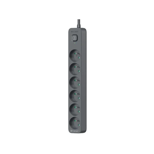 Tracer 47025 Zebra Mobile Ready 1,5 m prepäťová ochrana s 5 zásuvkami + 2 USB (2,1 A) - 2