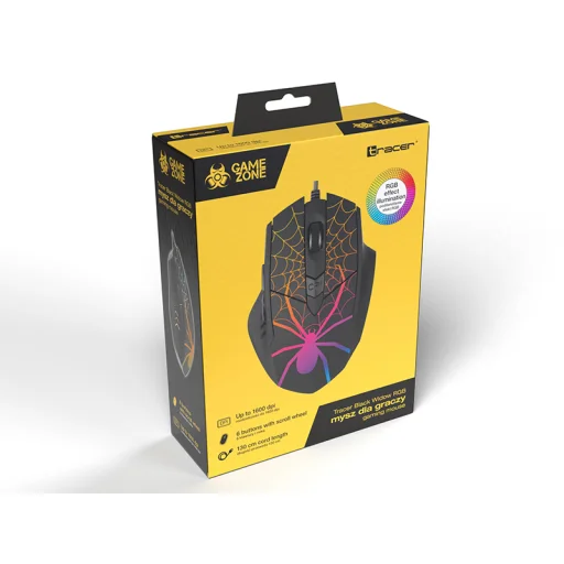 Tracer 47360 Gamezone Black Widow RGB herná myš - 6