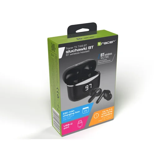 Tracer 47215 T5 TWS BT Black bezdrôtové slúchadlá - 6