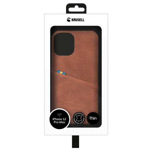 Krusell Sunne CardCover Apple iPhone 12 Pro Max vintage koňaková (62176) - 6