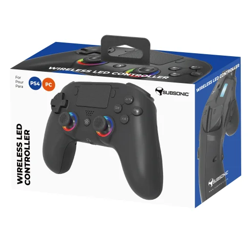 Subsonic bezdrôtový LED ovládač čierny pre PS4/PC - 7