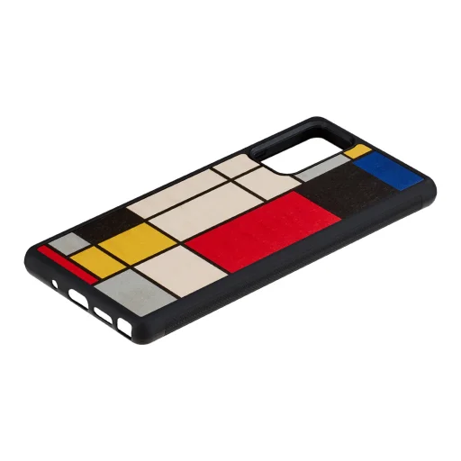MAN&WOOD puzdro s dreveným vzorom pre Samsung Galaxy Note 20, Mondrian Wood Black - 2