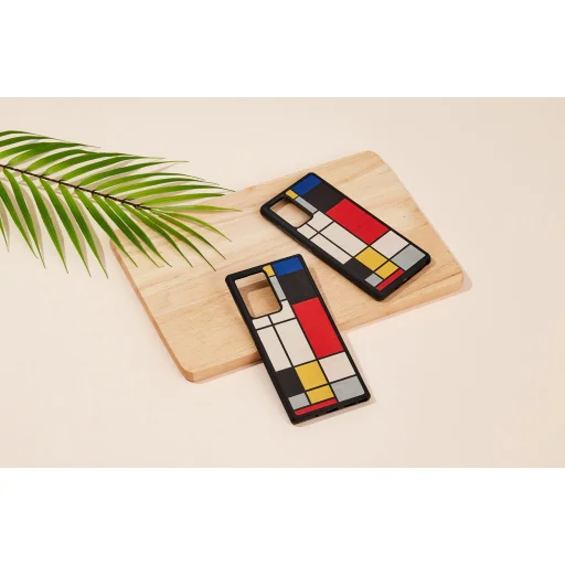 MAN&WOOD puzdro s dreveným vzorom pre Samsung Galaxy Note 20, Mondrian Wood Black - 3