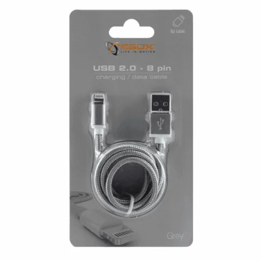 Sbox USB 2.0 8-pinový Lightning dátový kábel IPH7-GR sivý - 3