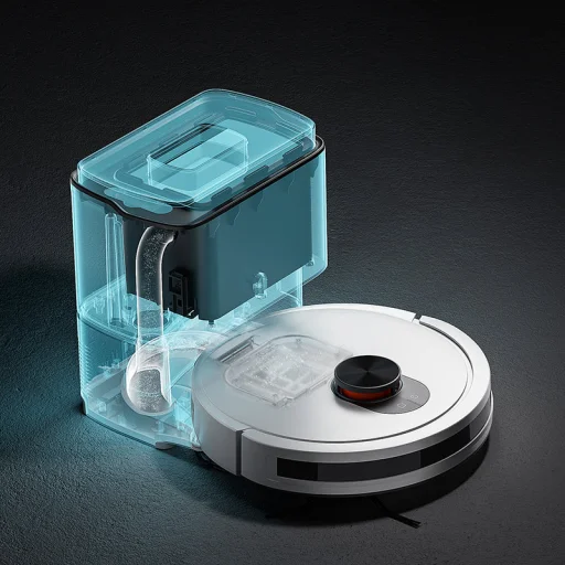 Xiaomi ROIDMI EVE CC robotický vysávač a mop s čistiacou stanicou, biely, poškodený obal - 3
