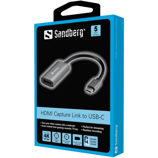 Sandberg 136-36 HDMI Capture Link na USB-C - 2
