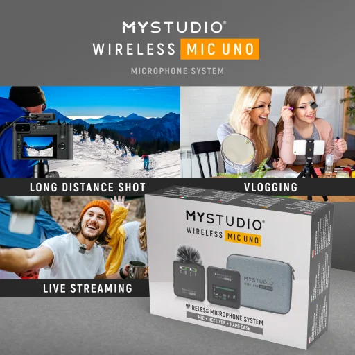 Easypix MyStudio Wireless Mic Uno 62023 bezdrôtový klopový mikrofón - 9