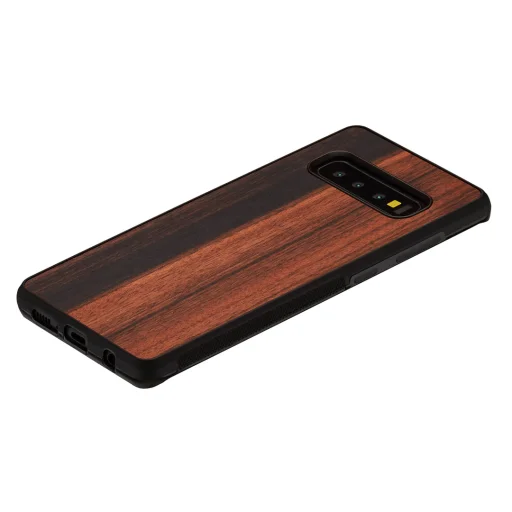 MAN&WOOD Samsung Galaxy S10 puzdro s ebenovo čiernym dreveným vzorom - 2