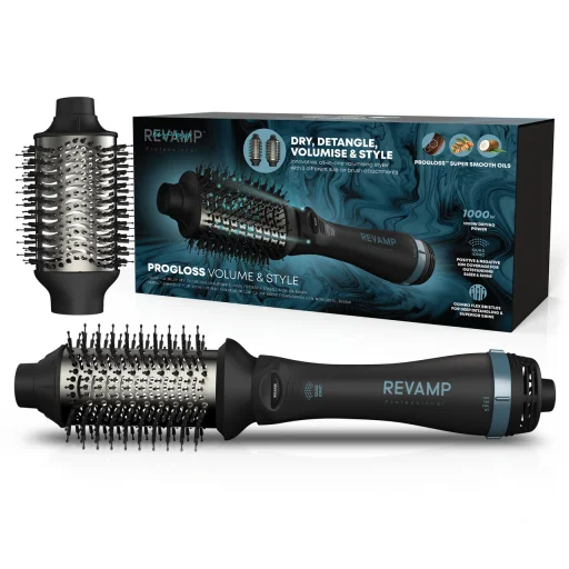 Revamp DR-2500-EU Progloss Volume & Style 1000W teplovzdušná kefa na úpravu vlasov - 1
