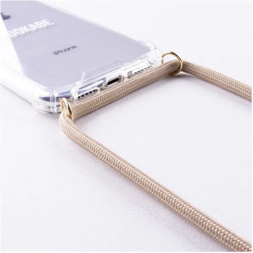 Lookabe Necklace iPhone 7/8+ zlaté nude puzdro so šnúrkou na krk - 2
