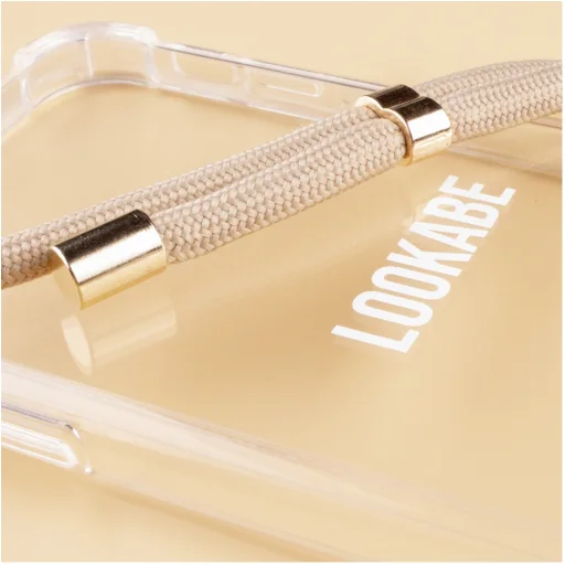 Lookabe Necklace iPhone 7/8+ zlaté nude puzdro so šnúrkou na krk - 6