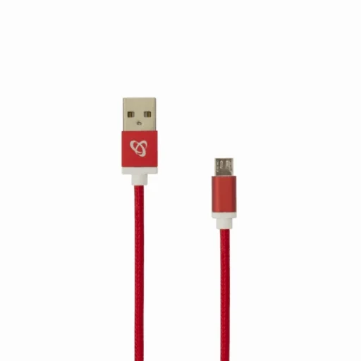Sbox USB – Micro USB kábel 1,5 m červený - 2