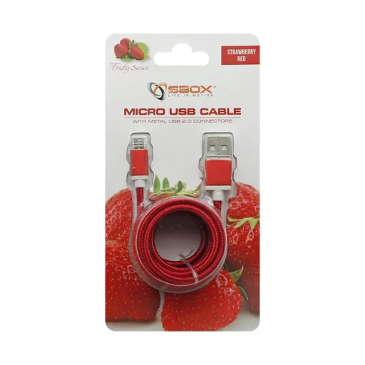 Sbox USB – Micro USB kábel 1,5 m červený - 3