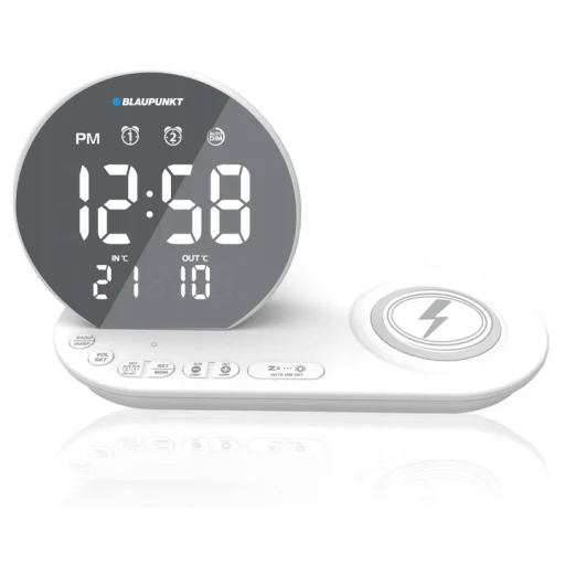 Blaupunkt CR85WH Charge budík s bezdrôtovým nabíjaním - 1