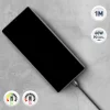 Tellur Minimalist USB-C – USB-C kábel 3A 1 m čierny thumbnail