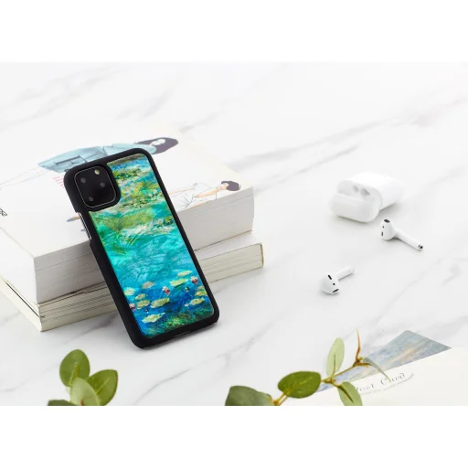 iKins iPhone 11 Pro flipové puzdro lekná čierne - 4